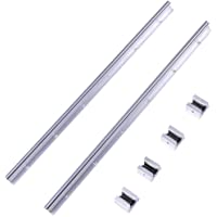 Akozon 2 Guía de deslizamiento lineal Longitud de SBR12-600mm con 4 bloque deslizante de extensión SBR12UU